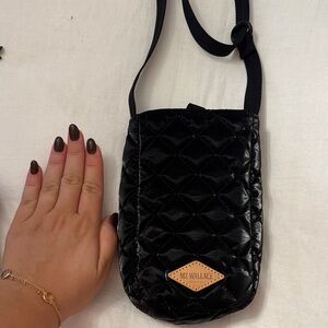 MZ Wallace Black Quilted Crossbody Bag